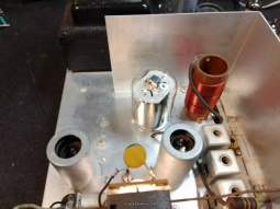 Heathkit HW-16 Novice Transceiver, chassis view, left front