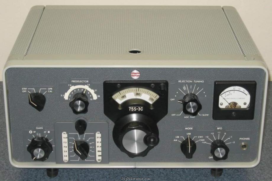 Collins 75S-3C, Desktop Shortwave receiver | RigReference.com