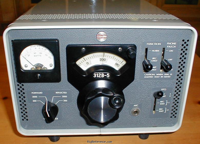 Collins 312B-4/5, Desktop Shortwave Station Control | RigReference.com