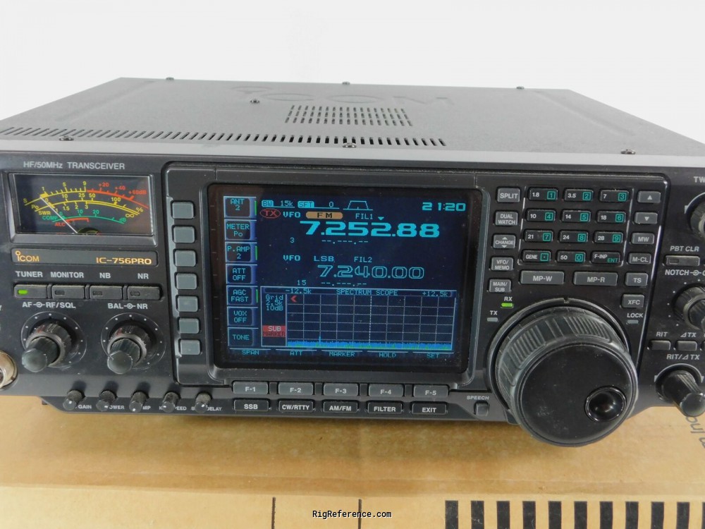 ICOM IC-756 Pro, Desktop HF/VHF Transceiver | RigReference.com