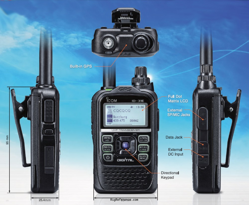ICOM ID-31A Plus, Handheld UHF Transceiver | RigReference.com