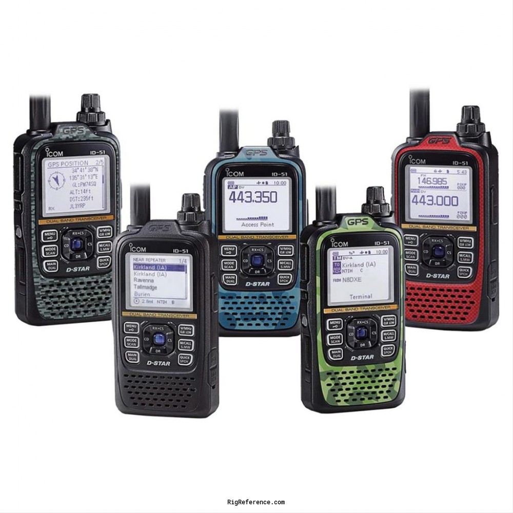 ICOM ID-51A Plus2, Handheld VHF/UHF Transceiver | RigReference.com
