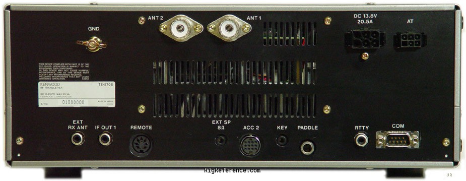Kenwood TS-870S, Desktop Shortwave Transceiver | RigReference.com
