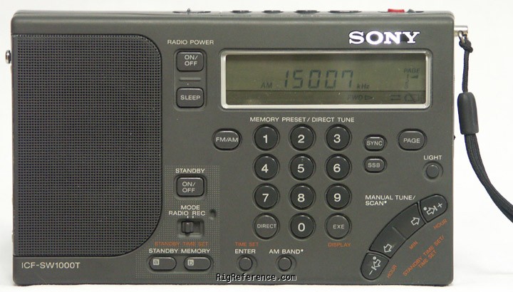 Sony ICF-SW1000T, Handheld HF/VHF Receiver | RigReference.com