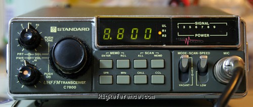 Standard C-7800, Mobile UHF Transceiver | RigReference.com